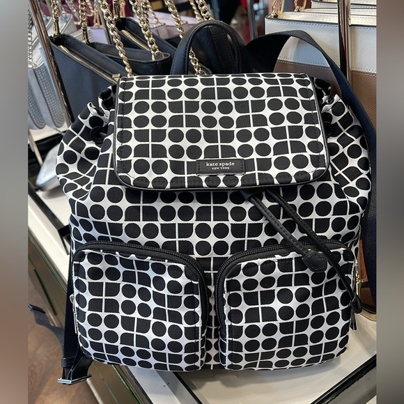 Kate Spade Noel Printed Fabric Backpack - Picture 6 of 11